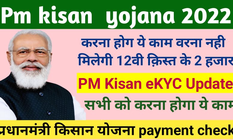 PM Kisan yojana list check :12वि क़िस्त का पैसा कैसे चेक करे,इन्हें नहीं मिलेगी 12वि क़िस्त का पैसा,जल्दी करे चेक